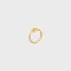 Anillo asimétrico Triomphe en latón con acabado dorado