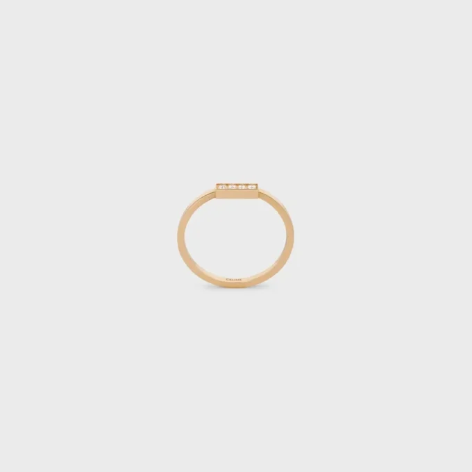 Anillo de la línea CELINE en oro amarillo y diamantes Anillo de la línea CELINE en oro amarillo y diamantes