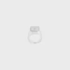 Anillo de sello cuadrado Triomphe de latón con acabado de rodio