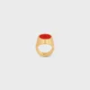 Anillo de sello Triomphe en barniz y latón con acabado dorado Anillo de sello Triomphe en barniz y latón con acabado dorado