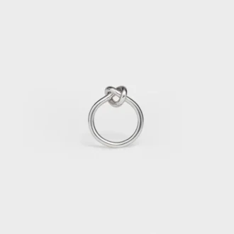 Anillo Knot en latón con acabado de rodio