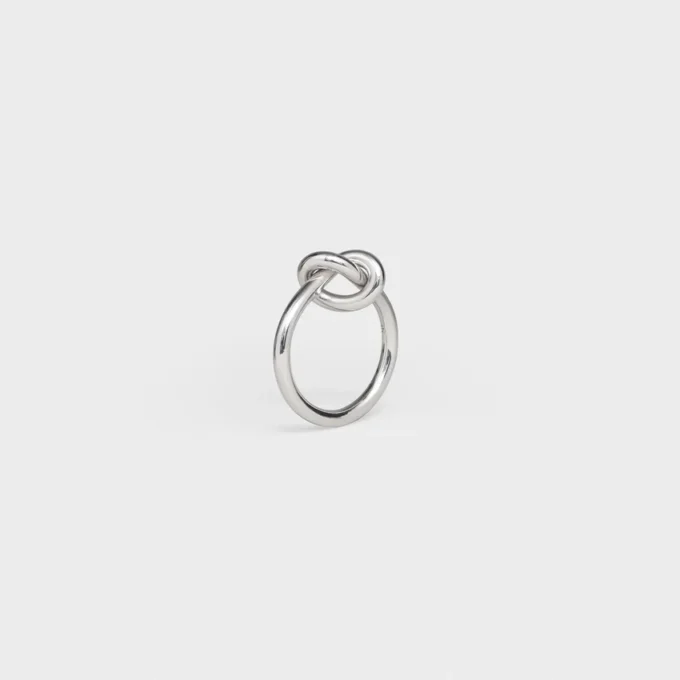 Anillo Knot en latón con acabado de rodio Anillo Knot en latón con acabado de rodio