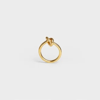 Anillo Knot en latón con acabado dorado