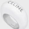 Anillo Sulky de CELINE en esmalte y latón con acabado de rodio Anillo Sulky de CELINE en esmalte y latón con acabado de rodio