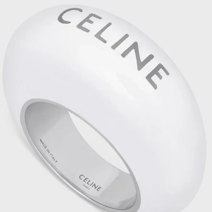 Anillo Sulky de CELINE en esmalte y latón con acabado de rodio Anillo Sulky de CELINE en esmalte y latón con acabado de rodio
