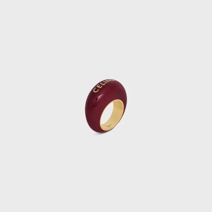 Anillo Sulky de CELINE en esmalte y latón con acabado dorado Anillo Sulky de CELINE en esmalte y latón con acabado dorado