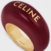 Anillo Sulky de CELINE en esmalte y latón con acabado dorado Anillo Sulky de CELINE en esmalte y latón con acabado dorado