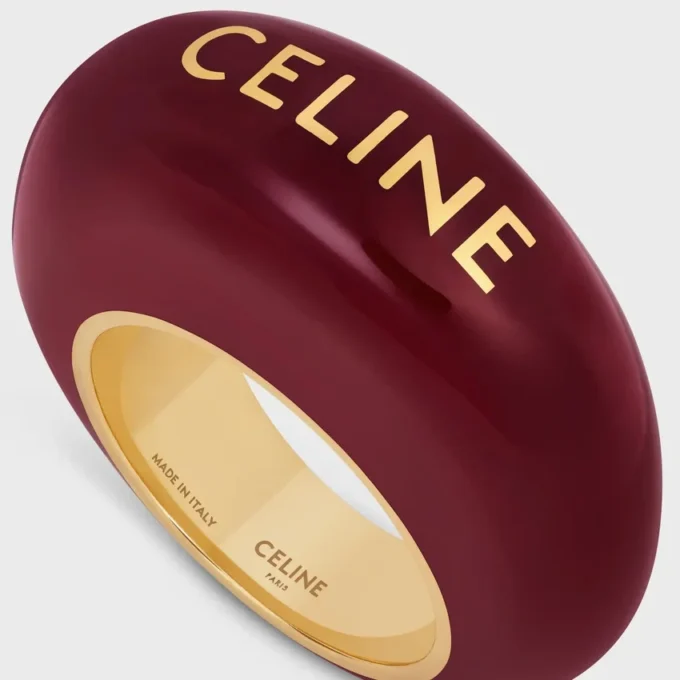 Anillo Sulky de CELINE en esmalte y latón con acabado dorado Anillo Sulky de CELINE en esmalte y latón con acabado dorado