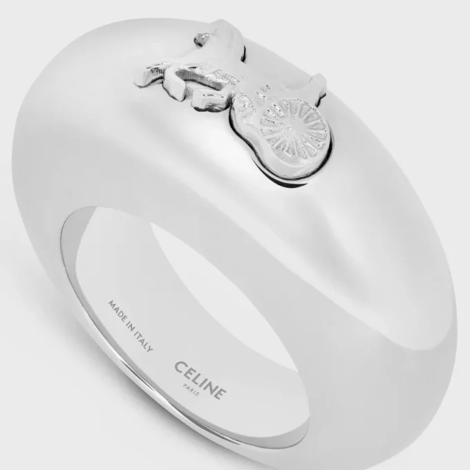 Anillo Sulky de CELINE en latón con acabado de rodio Anillo Sulky de CELINE en latón con acabado de rodio