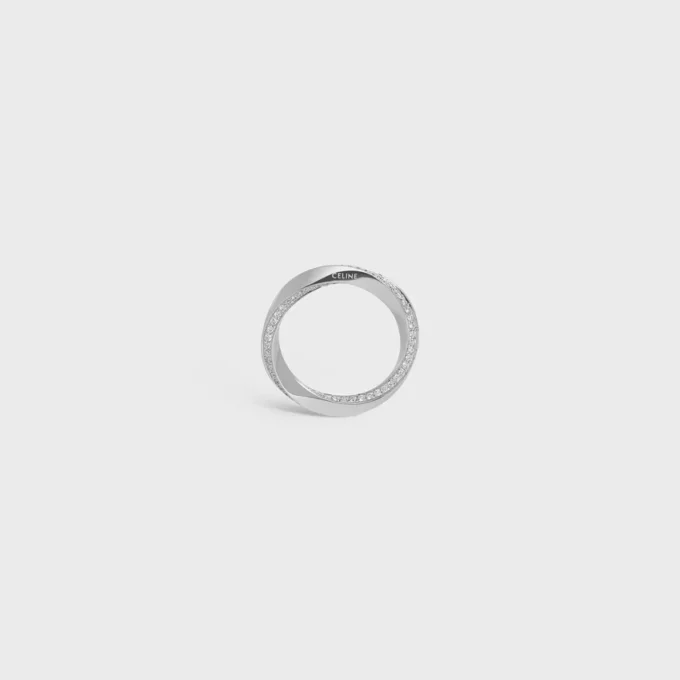 Anillo Torsion en oro blanco y diamantes Anillo Torsion en oro blanco y diamantes