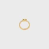 Anillo Triomphe en esmalte y latón con acabado dorado