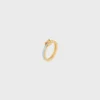 Anillo Triomphe en esmalte y latón con acabado dorado
