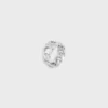 Anillo Triomphe Gourmette en latón con acabado de rodio