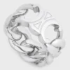 Anillo Triomphe Gourmette en latón con acabado de rodio