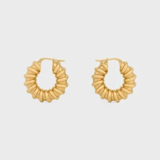 Aros CELINE Dafila Torsade en latón con acabado dorado