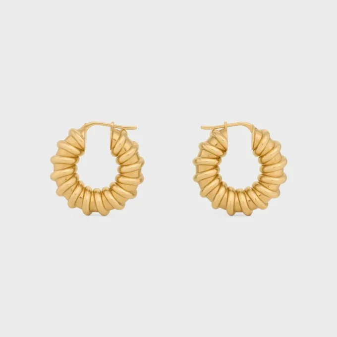 Aros CELINE Dafila Torsade en latón con acabado dorado Aros CELINE Dafila Torsade en latón con acabado dorado