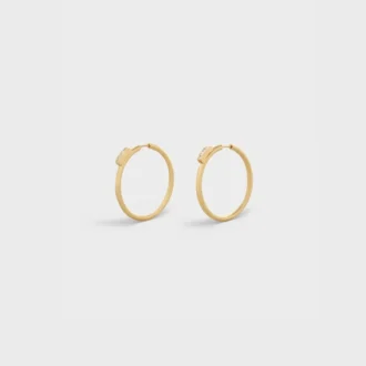 Aros grandes «Système» en oro amarillo y diamantes