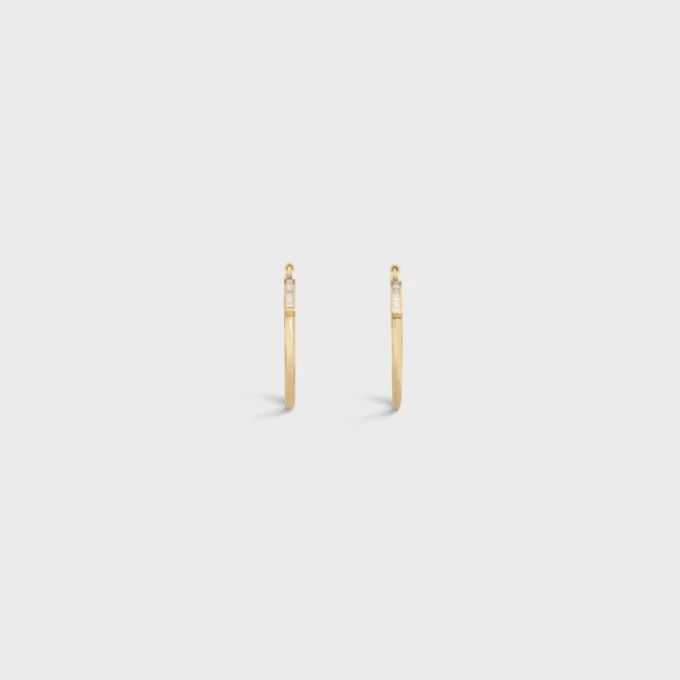 Aros grandes «Système» en oro amarillo y diamantes Aros grandes «Système» en oro amarillo y diamantes