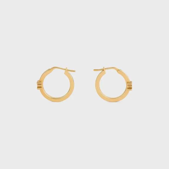 Aros Triomphe en esmalte y latón con acabado dorado Aros Triomphe en esmalte y latón con acabado dorado