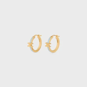 Aros Triomphe en esmalte y latón con acabado dorado