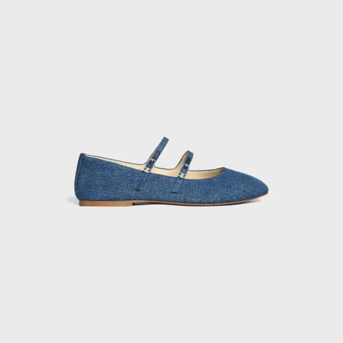 Bailarinas CELINE de doble correa en denim Bailarinas CELINE de doble correa en denim