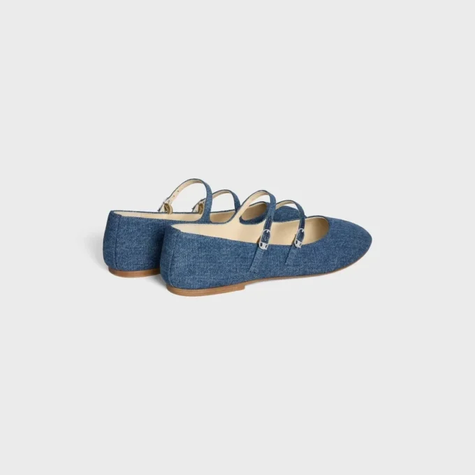 Bailarinas CELINE de doble correa en denim Bailarinas CELINE de doble correa en denim