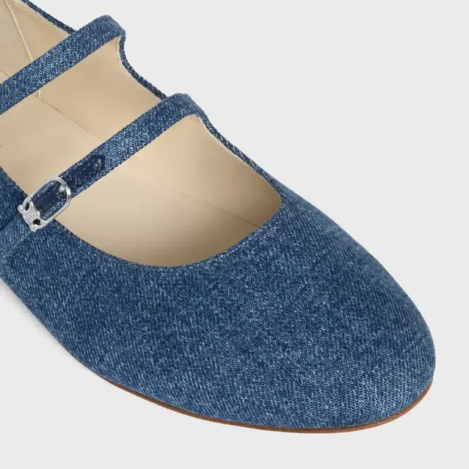 Bailarinas CELINE de doble correa en denim Bailarinas CELINE de doble correa en denim