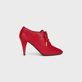 Bailarinas de tacón con cordones Oxford suaves en piel de becerro – Curtido vegetal