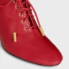 Bailarinas de tacón con cordones Oxford suaves en piel de becerro – Curtido vegetal