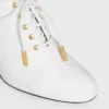 Bailarinas de tacón con cordones Oxford suaves en piel de becerro – Curtido vegetal