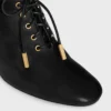 Bailarinas de tacón con cordones Oxford suaves en piel de becerro – Curtido vegetal