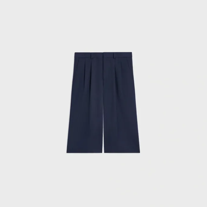 Bermudas de gabardina de algodón y lana Bermudas de gabardina de algodón y lana