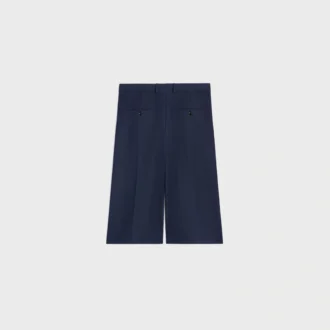 Bermudas de gabardina de algodón y lana