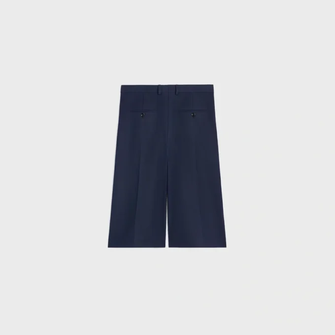 Bermudas de gabardina de algodón y lana Bermudas de gabardina de algodón y lana