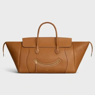 Big Smile Luggage en piel de becerro natural flexible