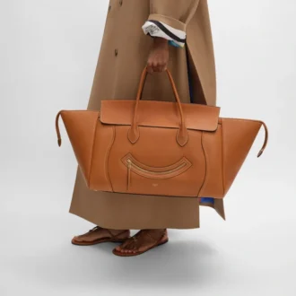 Big Smile Luggage en piel de becerro natural flexible