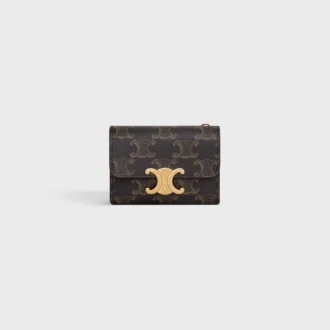 Billetera compacta con monedero Triomphe Canvas