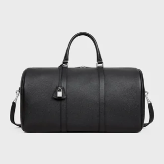 Bolsa de viaje grande en piel de becerro granulada
