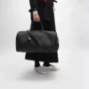 Bolsa de viaje grande en piel de becerro granulada Bolsa de viaje grande en piel de becerro granulada