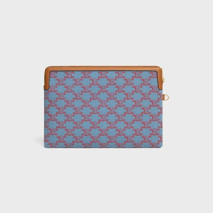 Bolsita con correa Cuir Triomphe en tejido con estampado Triomphe integral Bolsita con correa Cuir Triomphe en tejido con estampado Triomphe integral