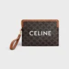 Bolsita con correa Cuir Triomphe en Triomphe Canvas con estampado CELINE Bolsita con correa Cuir Triomphe en Triomphe Canvas con estampado CELINE