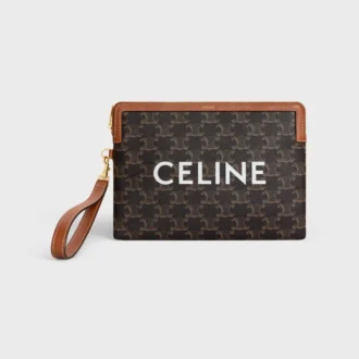 Bolsita con correa Cuir Triomphe en Triomphe Canvas con estampado CELINE