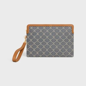 Bolsita con correa en Cuir Triomphe con estampado integral Jacquard Triomphe