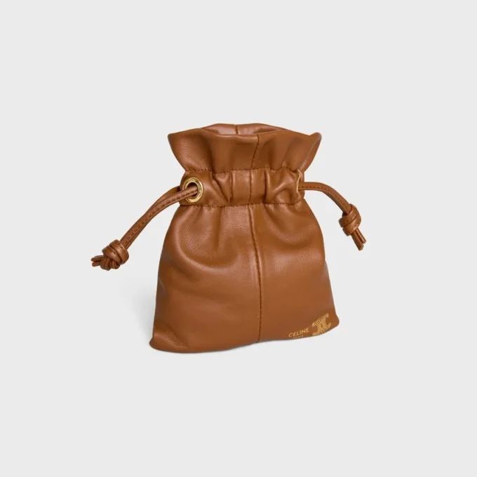 Bolsita Micro Crystal en piel de cordero lisa