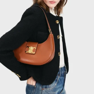 Bolso Ava Triomphe mediano en piel de becerro lisa