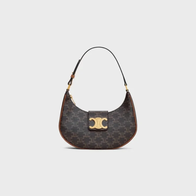 Bolso Ava Triomphe mediano en Triomphe Canvas y piel de becerro Bolso Ava Triomphe mediano en Triomphe Canvas y piel de becerro