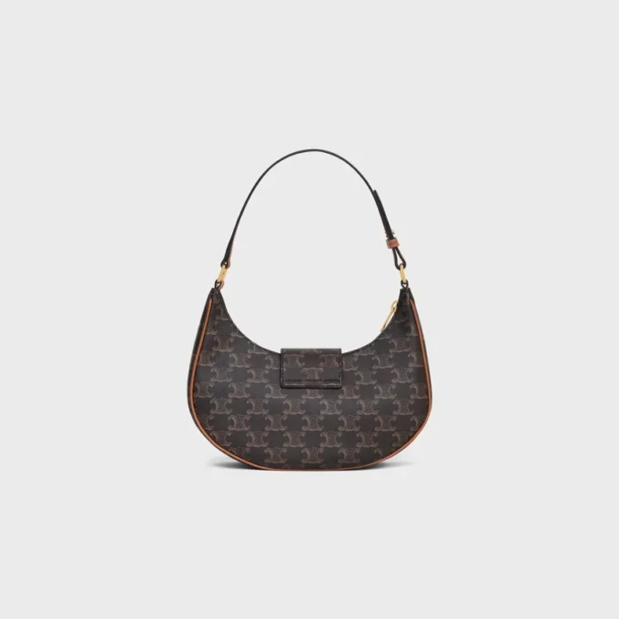 Bolso Ava Triomphe mediano en Triomphe Canvas y piel de becerro Bolso Ava Triomphe mediano en Triomphe Canvas y piel de becerro