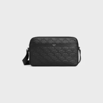 Bolso bandolera mediano de piel de becerro con relieve Triomphe