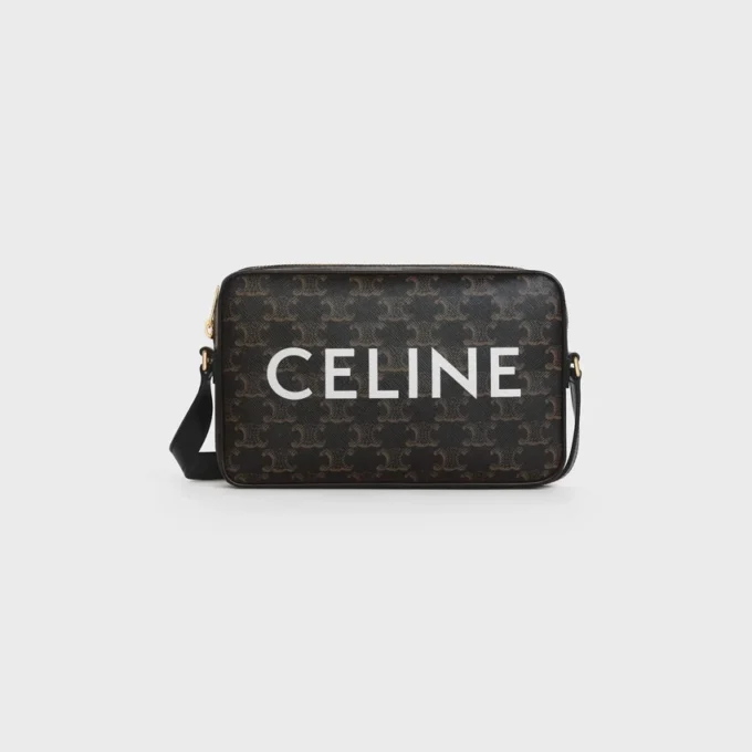 Bolso bandolera mediano en Triomphe Canvas con estampado CELINE Bolso bandolera mediano en Triomphe Canvas con estampado CELINE