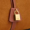 Bolso Boston grande en piel de becerro gamuzada Bolso Boston grande en piel de becerro gamuzada
